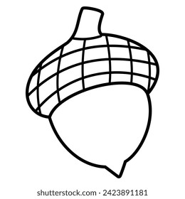 Acorn-Vektorgrafik auf Schwarz-Weiß