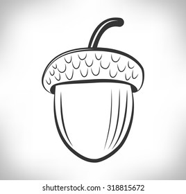 Acorn - Vector icon