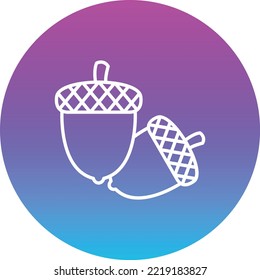 Acorn vector icon. Can be used for printing, mobile and web applications.