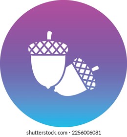 Acorn vector icon. Can be used for printing, mobile and web applications.