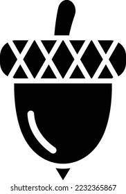 Acorn Vector Icon Design Illustration
