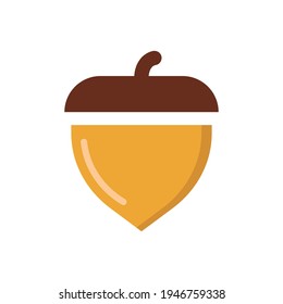 Acorn vector icon flat design