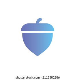 Acorn vector icon with gradient