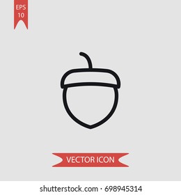 Acorn vector icon, illustration symbol