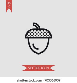 Acorn vector icon illustration symbol