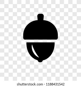Acorn vector icon isolated on transparent background, Acorn transparency logo concept