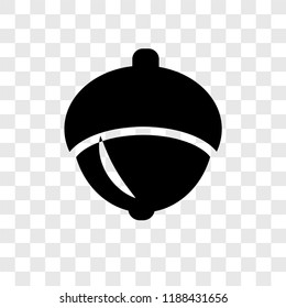 Acorn vector icon isolated on transparent background, Acorn transparency logo concept