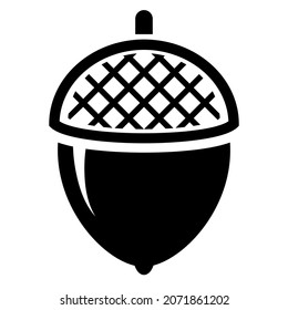 Acorn vector icon isolated on white background