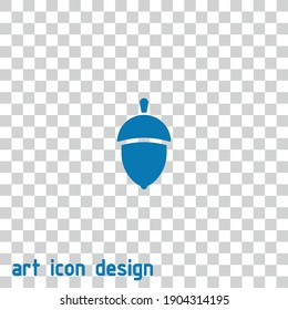 icono del vector de bellota en un fondo abstracto