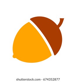 Acorn vector icon on white background