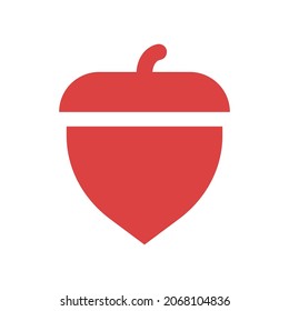 Icono de vector de maíz. Símbolo rojo