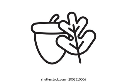 Acorn vector icon symbol. Creative sign from acorn icons collection. Filled flat Acorn icon for computer and mobile