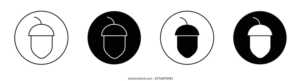 Acorn-Vektorgrafik-Symbol im flachen Stil.