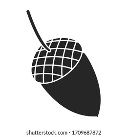 Acorn Vektorillustration Symbol.Schwarze Vektorillustration Symbol einzeln auf weißem Hintergrund Akorn.