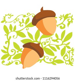 acorn vector illustration