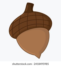 Acorn-Vektorgrafik einzeln auf weißem Hintergrund