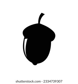 Acorn vector isolated on white background. Oaktree fruit