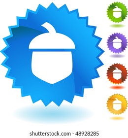 Acorn web button isolated on a background.