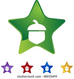 Acorn web button isolated on a background.