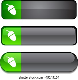 Acorn   web buttons. Vector illustration.