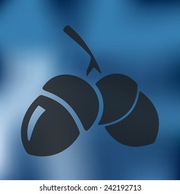 acorns icon on blurred background