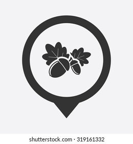  Acorns Icon Vector. 