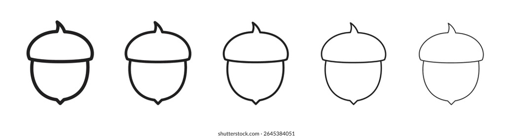 Ilustração de vetor de ícone de bolotas isolada
