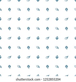 Acorns and oak leaves vector seamless pattern. Background with Hand drawn doodle acorn and leaf