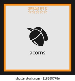 acorns  vector icon