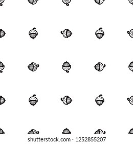 Acorns vector seamless pattern. Background with Hand drawn doodle acorn