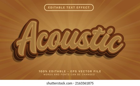 acoustic 3d text effect and editable text effect