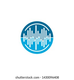 Acoustic Audiology Logo Medical And Healthcare Vector