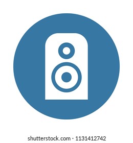 acoustic column icon in Badge style  on white background