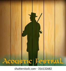 Acoustic festival flyer for a folk music event 