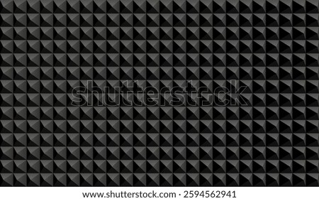Acoustic foam panel background. Special material for broadcast recording room cladding with echo and noise reduction backdrop. Realistic vector