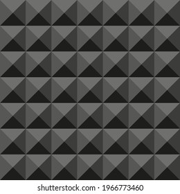 Acoustic Foam Seamless Pattern. Soundproofing Acoustic Pyramid. Vector