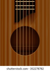 Acoustic guitar abstract shape eps10 / Acoustic guitar abstract