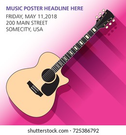 An acoustic guitar background - ideal for gig flyers or CD art 