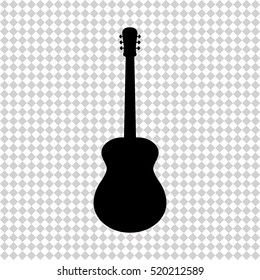 Acoustic guitar - black  vector icon