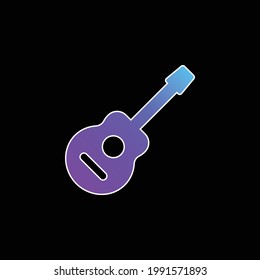 Acoustic Guitar blue gradient vector icon