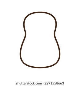 Acoustic guitar body profile with a clean blank background. 