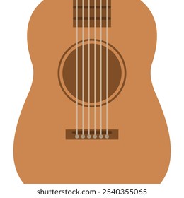 Corpo de guitarra acústica. Ilustração vetorial.