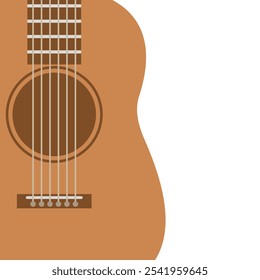 Corpo de guitarra acústica. Ilustração vetorial.