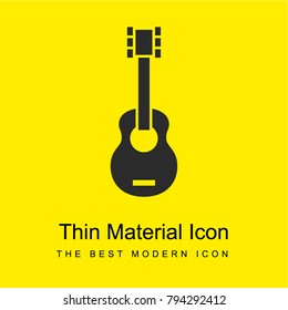 Acoustic guitar bright yellow material minimal icon or logo design