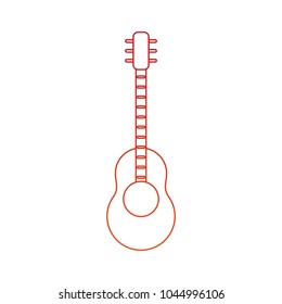 Acoustic guitar cartoon
