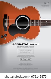 Acoustic Guitar Concert Poster Background Template