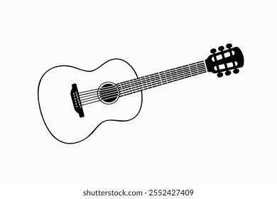 Acoustic Guitar, Guitar Cut File, Musical Instrument, Guitar Digital Download, Guitar Silhouette, Vector Files for Cricut