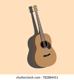 acoustic guitar flat image