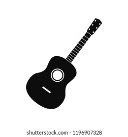 Acoustic guitar. Flat style vector illustration