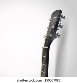 acoustic guitar head vector background